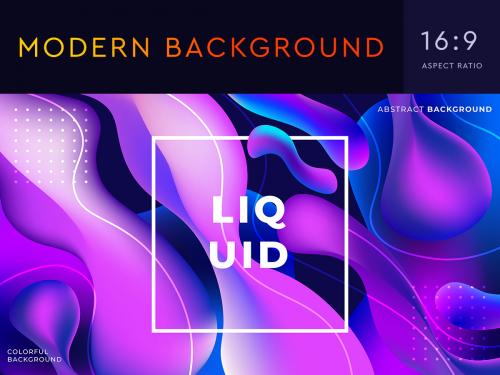 Vibrant Abstract Background with 3D liquid Shapes for Landing Page, Poster - vibrant-abstract-background-with-3d-liquid-shapes-for-landing-page-poster