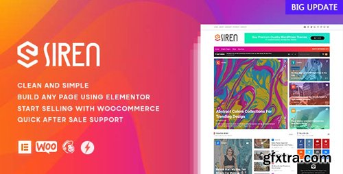 ThemeForest - Siren v1.0.4 - News Magazine Elementor WordPress Theme - 24837722