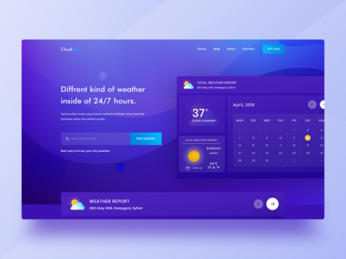 Weather Forecast Landing Page Concept - weather-forecast-landing-page-concept