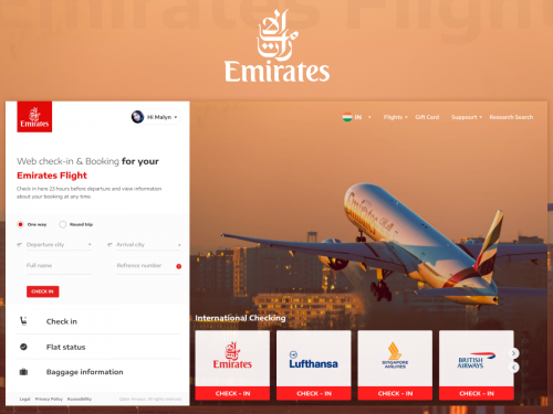 Emirates Checkin - web-checkin