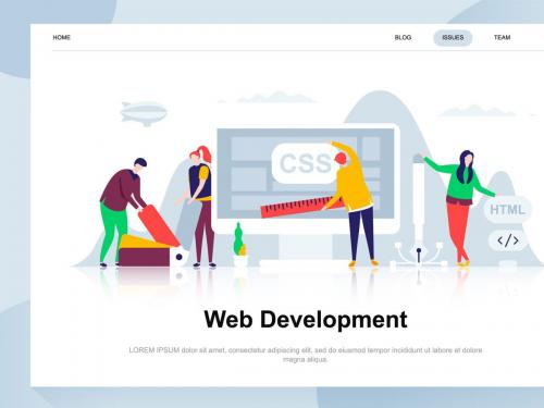 Web Development Flat Concept - web-development-flat-concept-48f955c9-700c-40f0-977c-b2e43d95bce7