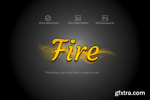 Fire text effects with motion smoke Premium Psd