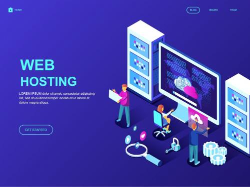 Web Hosting Isometric Landing Page Template - web-hosting-isometric-landing-page-template-21e5df7d-b750-45fa-9275-110d67687891