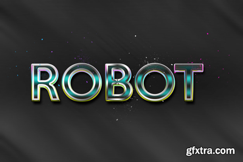 Robot text style Premium Psd