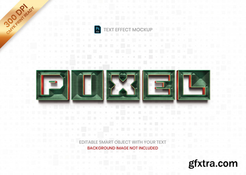 Simple beveled blocks 3d logo text effect template. Premium Psd