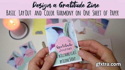 Design a Gratitude Journal Zine: Basic layout & color theory on one sheet