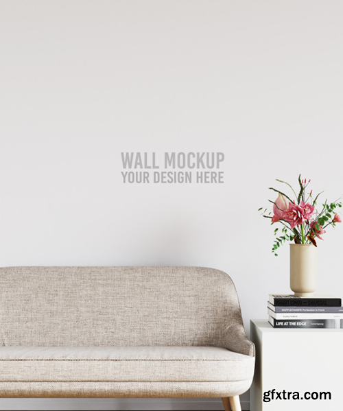 Interior wallpaper mockup Premium Psd