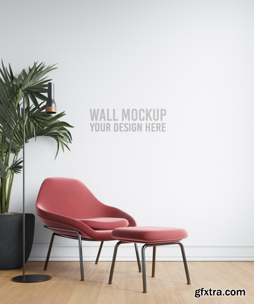 Interior wallpaper mockup Premium Psd