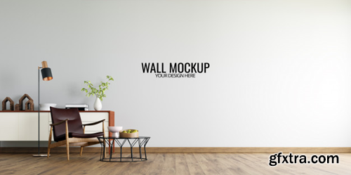 Interior wallpaper mockup Premium Psd