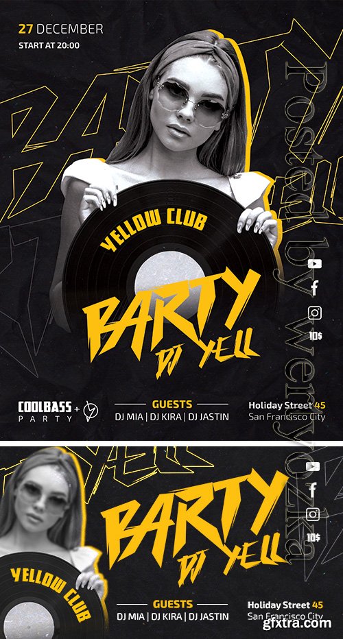 DJ Party - Premium flyer psd template