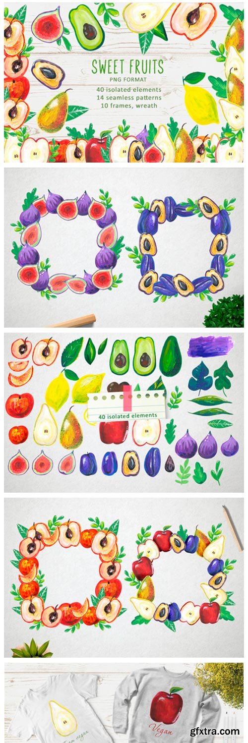 Watercolor Sweet Fruits 2969360