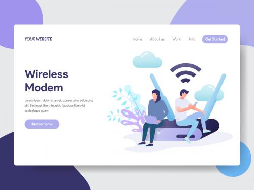 Wireless Modem Illustration - wireless-modem-illustration