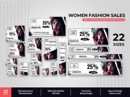 Womens Fashion Sales Web Ad Banners - womens-fashion-sales-web-ad-banners