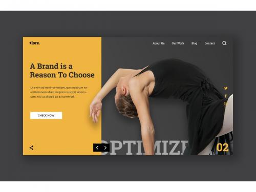 Yoga Hero Header Template - yoga-hero-header-template