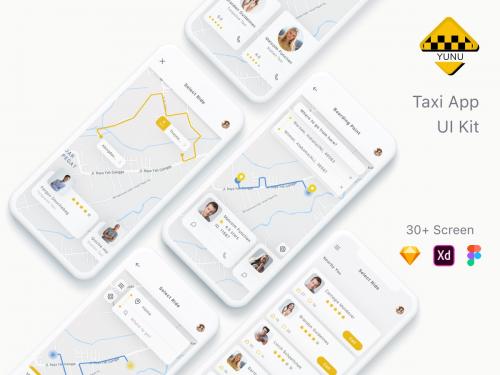 Yunu - Taxi App UI Kit - yunu-taxi-app-ui-kit