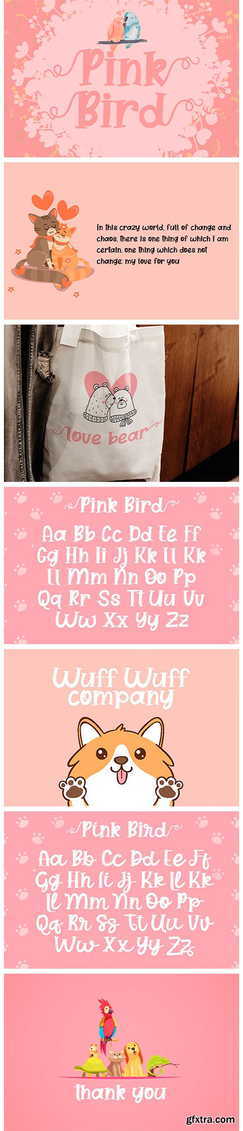 Pink Bird Font