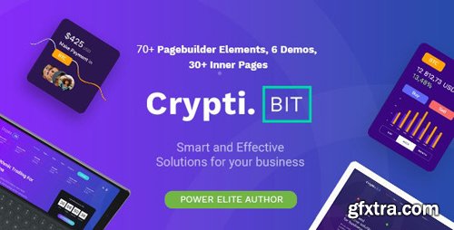 ThemeForest - CryptiBIT v1.0.1 - Technology, Cryptocurrency, ICO/IEO Landing Page WordPress theme - 24195278