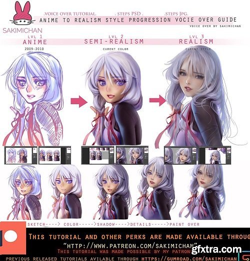 Sakimichan - Anime to Realism Style Progression Tutorial