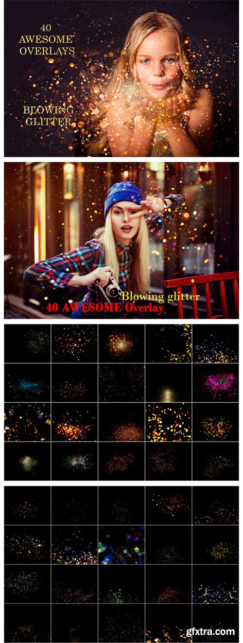 40 Blowing Glitter Photoshop Overlays 2980663