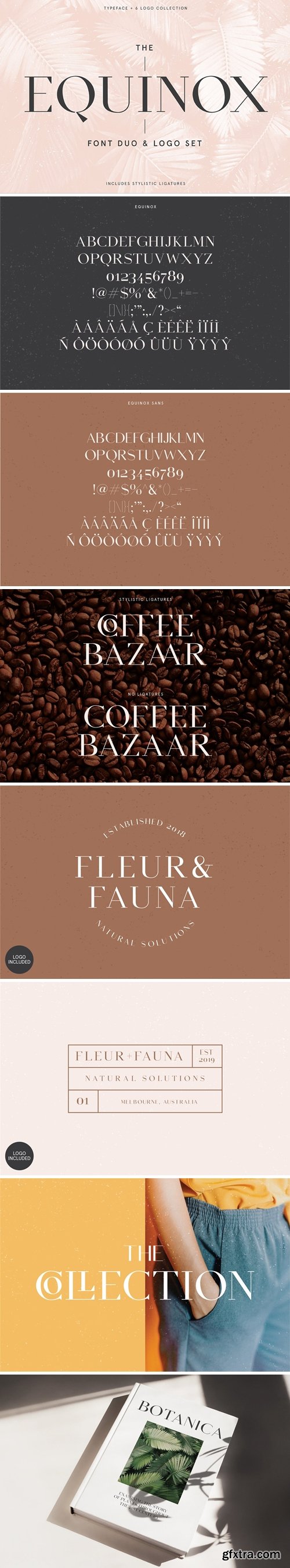 CM - Equinox Stylish Font duo & logo set 4107830