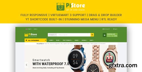 ThemeForest - PiStore v3.9.6 - Multipurpose eCommerce VirtueMart Template - 21719087