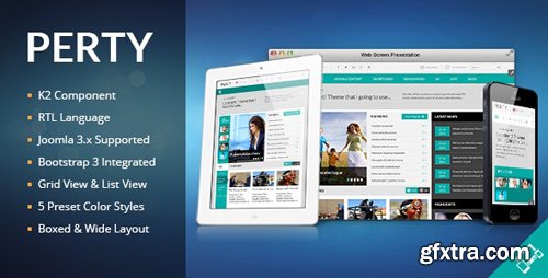 ThemeForest - Perty v3.9.6 - Responsive News/Magazine Joomla Template - 8456599