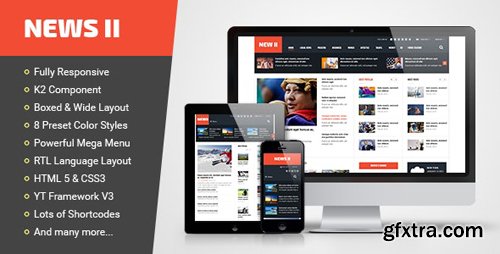 ThemeForest - News II v3.9.6 - Responsive News/Magazine Joomla Template - 10854644