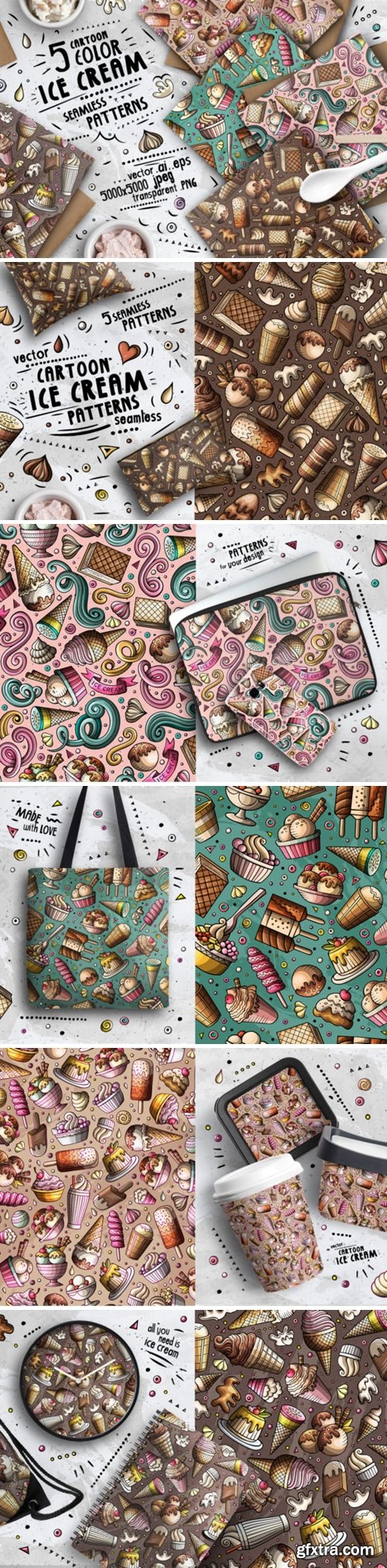 Doodle Seamless Patterns Set 2999167