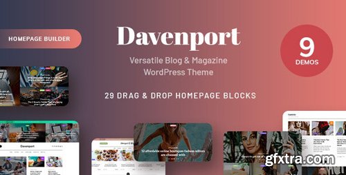 ThemeForest - Davenport v1.2.4 - Versatile Blog and Magazine WordPress Theme - 23765523