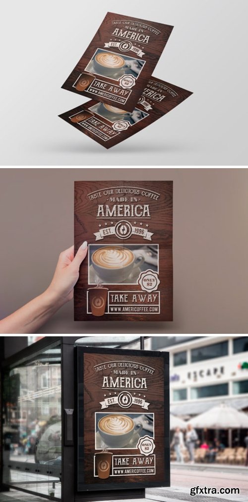 Take Away Coffee Shop Flyer Template 2999828