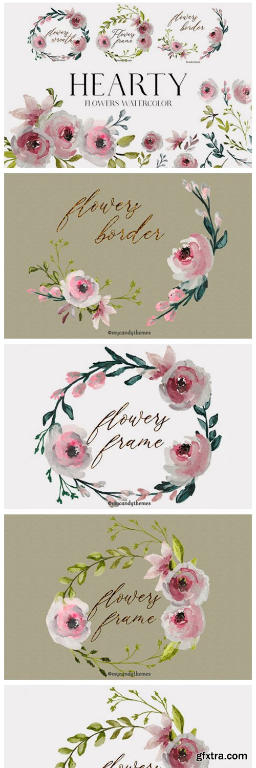 Flowers Watercolor Clipart Floral Wreath 2999785