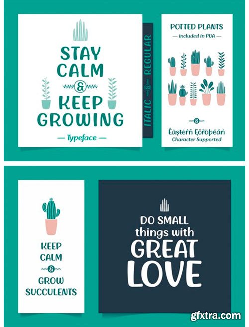 Stay Calm & Keep Growing Font