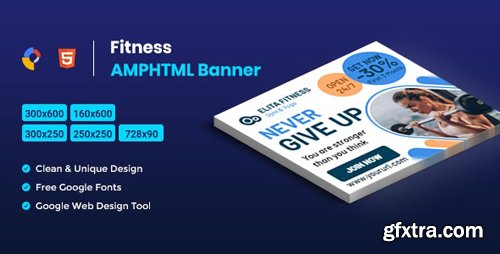 CodeCanyon - Fitness AMPHTML Banners ads template - 25806650