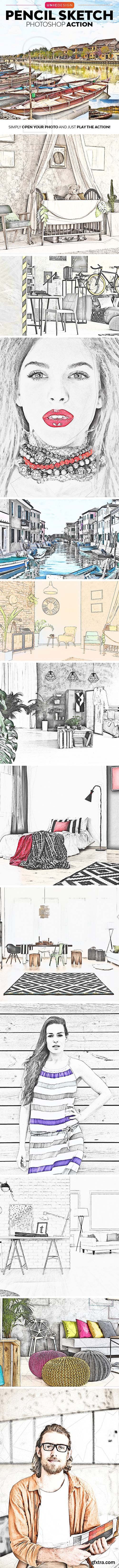 GraphicRiver - Pencil Sketch Photoshop Action 25798646