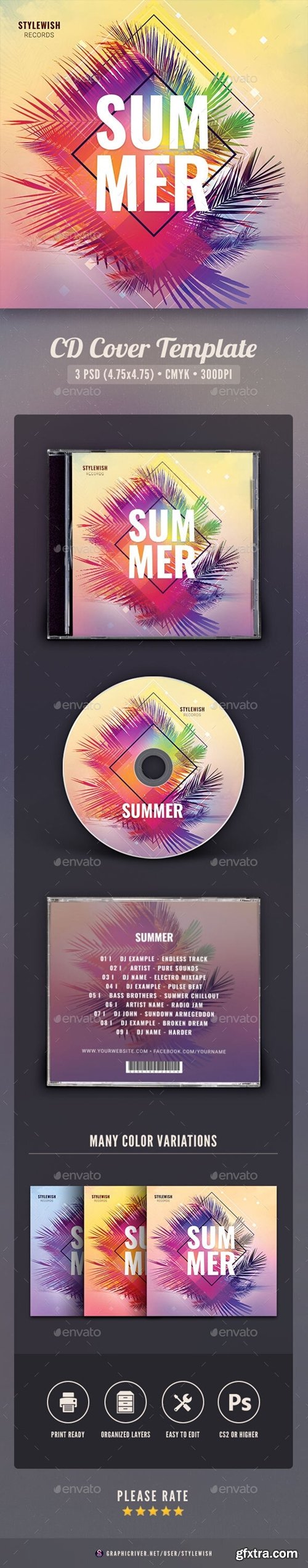 GraphicRiver - Summer CD Cover Artwork 25793397