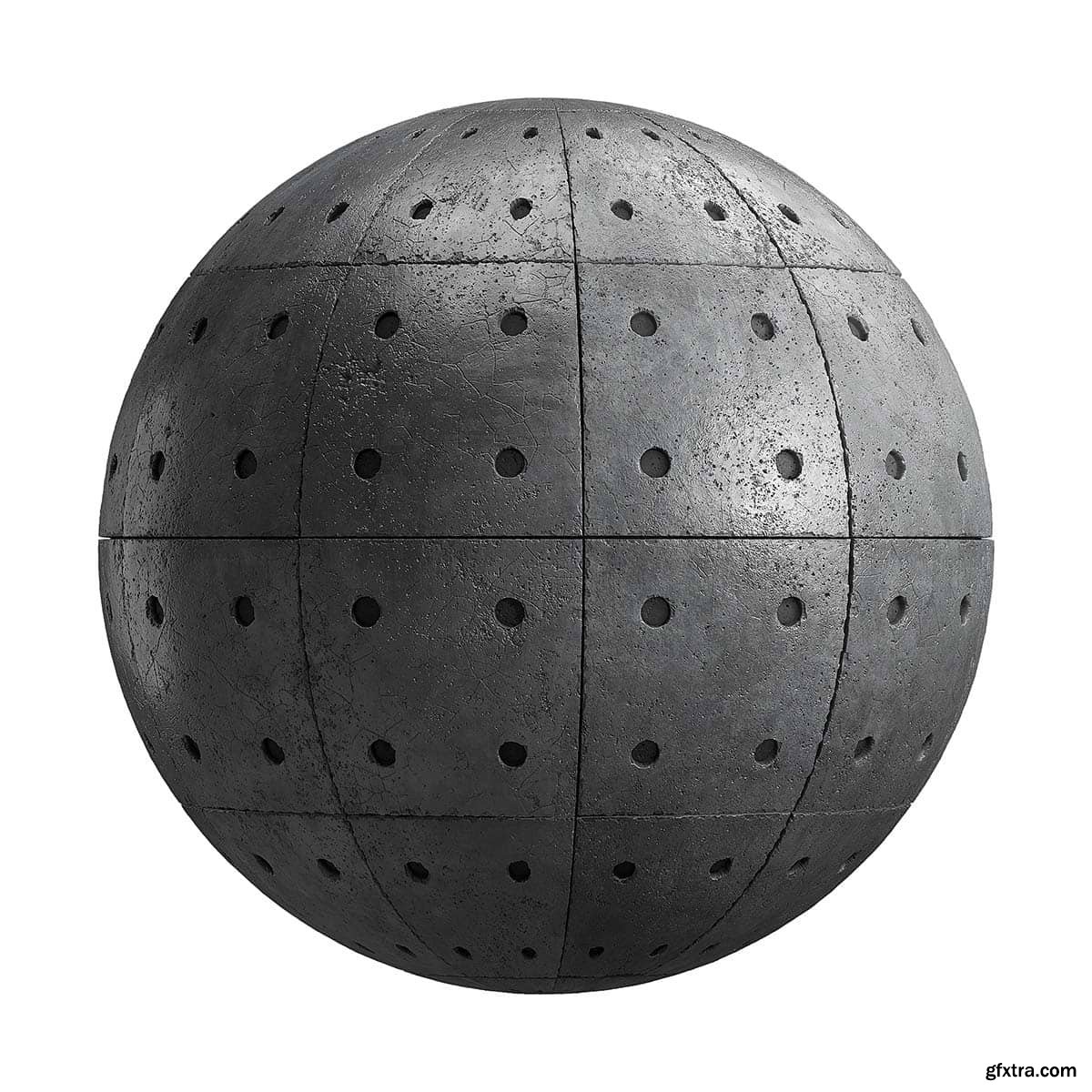 Dark grey concrete panels PBR Texture » GFxtra