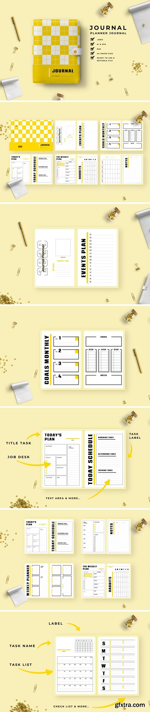 CM - Kuning – Daily Planner Journal