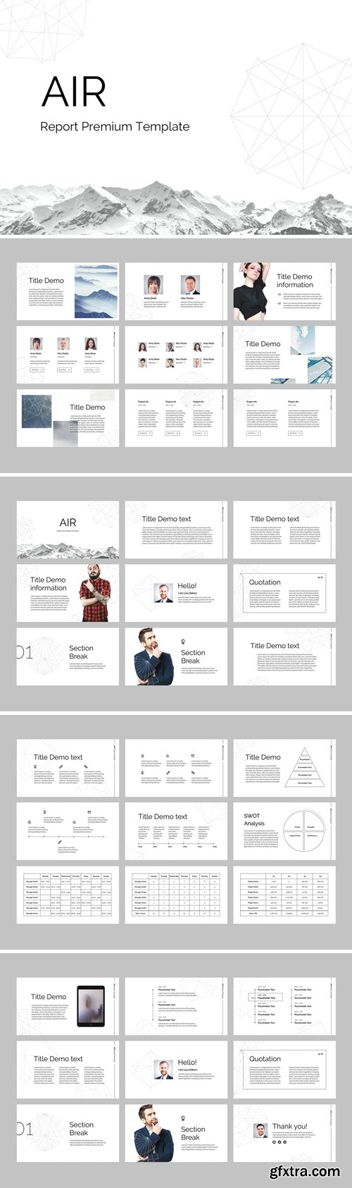 Air Powerpoint, Keynote and Google Slides Templates