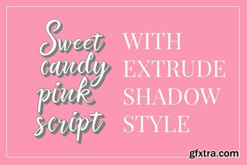 CM - Sweet Candy Pink Script (2 layered) 4601024