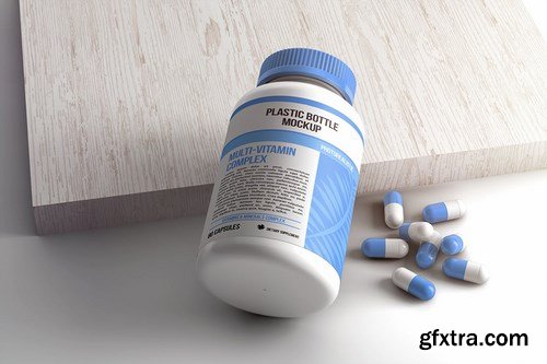 Plastic Pill Bottle Mockup