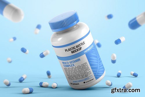 Plastic Pill Bottle Mockup