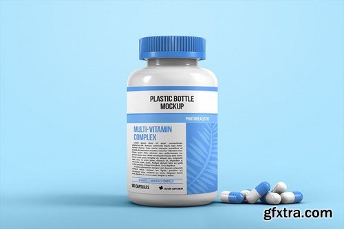 Plastic Pill Bottle Mockup