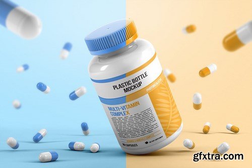 Plastic Pill Bottle Mockup