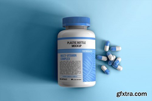 Plastic Pill Bottle Mockup