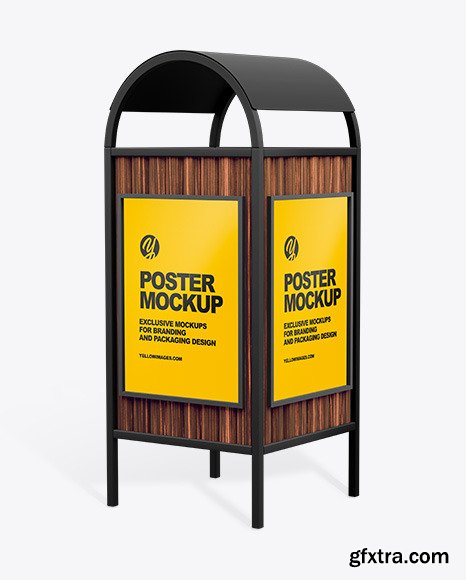 Advertising Rubbish Bin Mockup