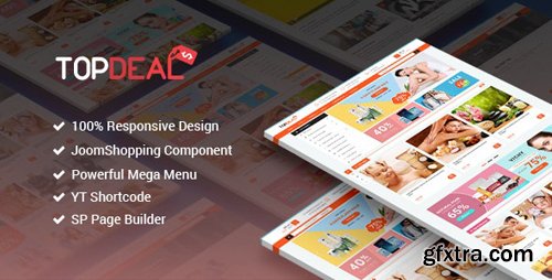 ThemeForest - TopDeal v3.9.6 - Responsive Multipurpose Deal, eCommerce Joomla Template With Page Builder - 20289584