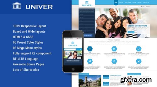 SmartAddons - SJ Univer v3.9.6 - Responsive Joomla Education Template