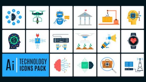 Videohive - 16 Technology Icons Pack