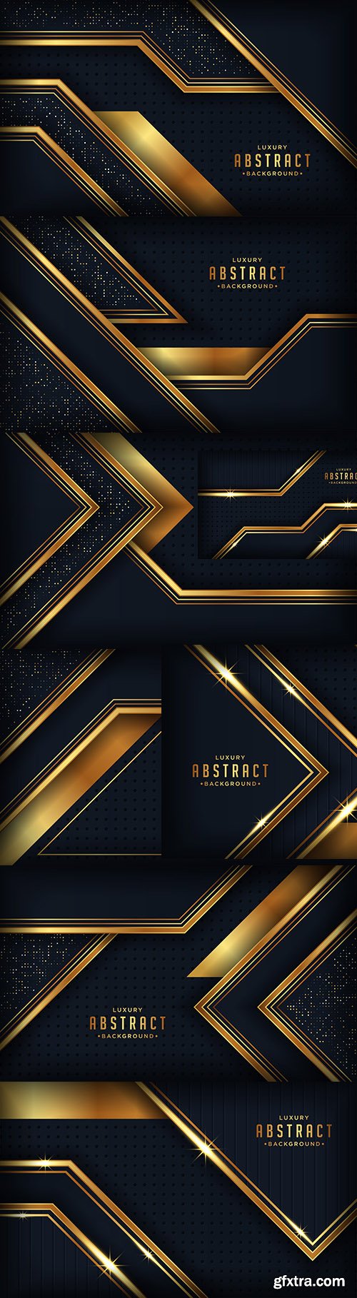 Luxury abstract black background with golden glitter 
