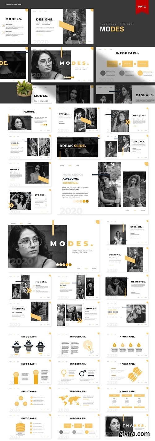 Modes Powerpoint, Keynote and Google Slides Templates